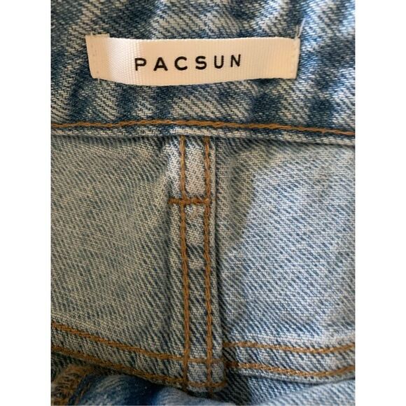 Pacsun High Rise Festival Bright Eyes denim jean shorts women's size 30 NWT - Picture 3 of 7